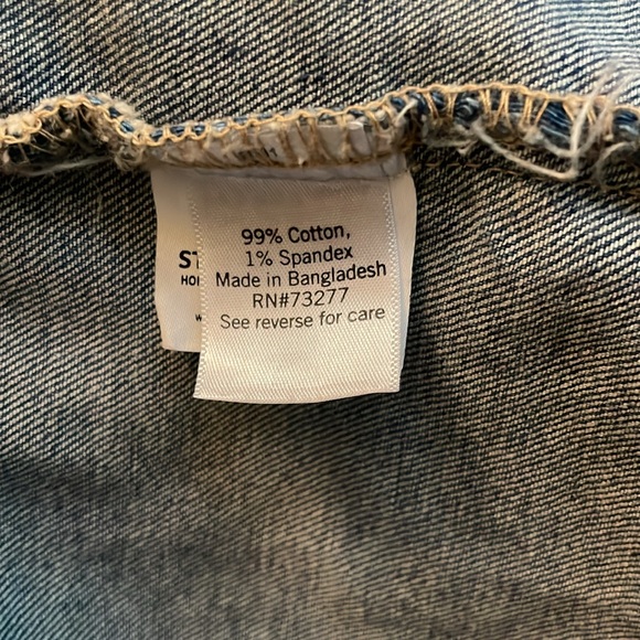 NWOT SO Lightly Distressed Denim Jacket - Blue - Picture 6 of 9
